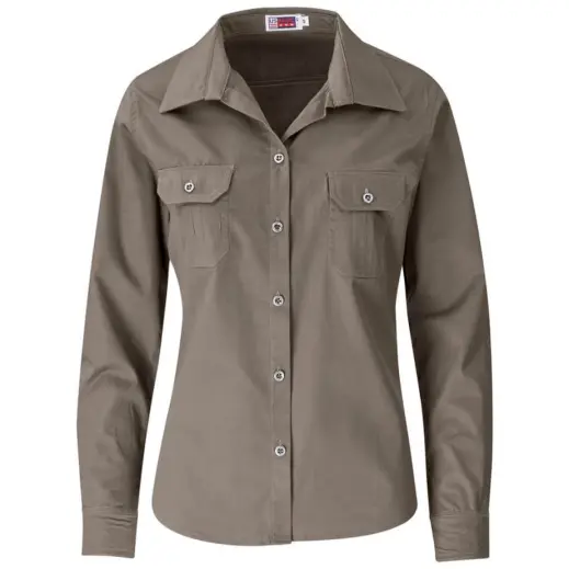 Ladies Long Sleeve Wildstone Shirt Khaki